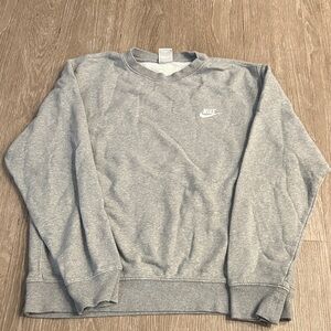 Nike Men's Light Gray Crewneck Sweater